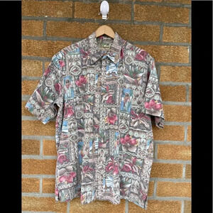 REYN SPOONER “MELE KALIKIMAKA” pull over Holiday  Limited Edition HAWAIIAN shirt